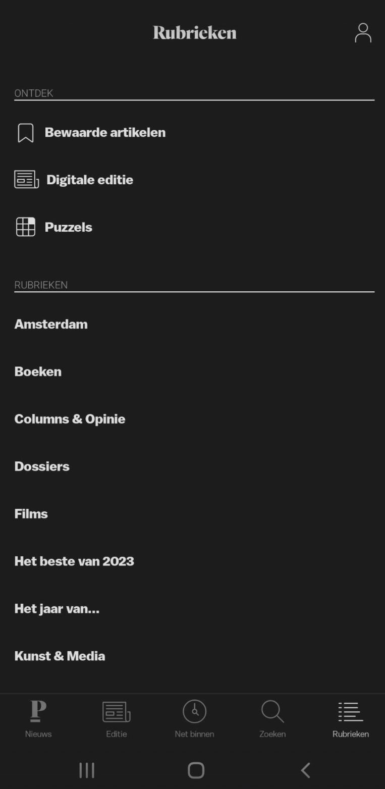 Nieuw in de mobiele app van Het Parool: artikelen bookmarken